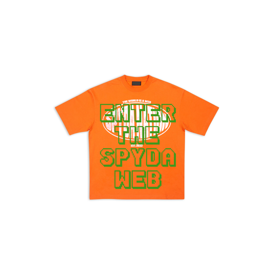 "Enter The Spyda Web" Orange Tee